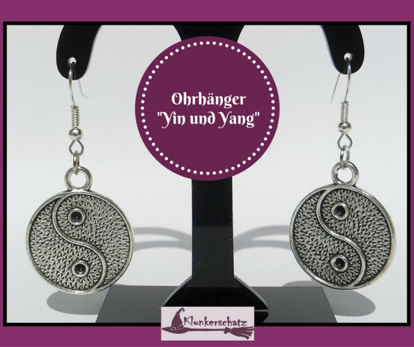 Ohrhänger "Yin und Yang", antiksilber
